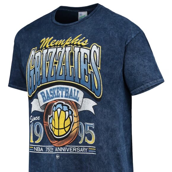 Men's '47 Memphis Grizzlies 75th Anniversary City Edition Mineral Wash T-Shirt - Picture 1 of 6
